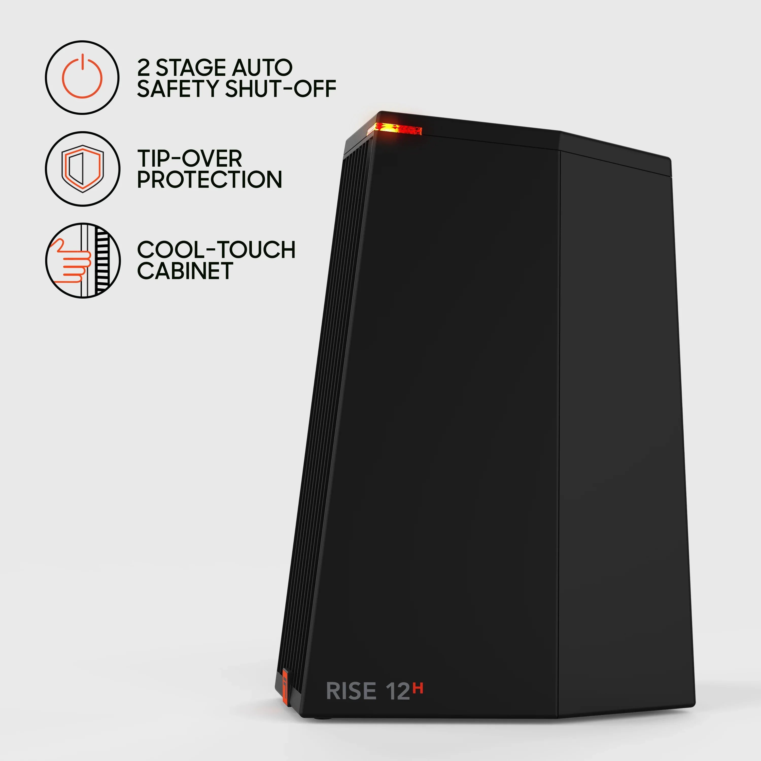 12H Settings, Image Heat Rise Heater, Black, New Sharper Tower Personal 2