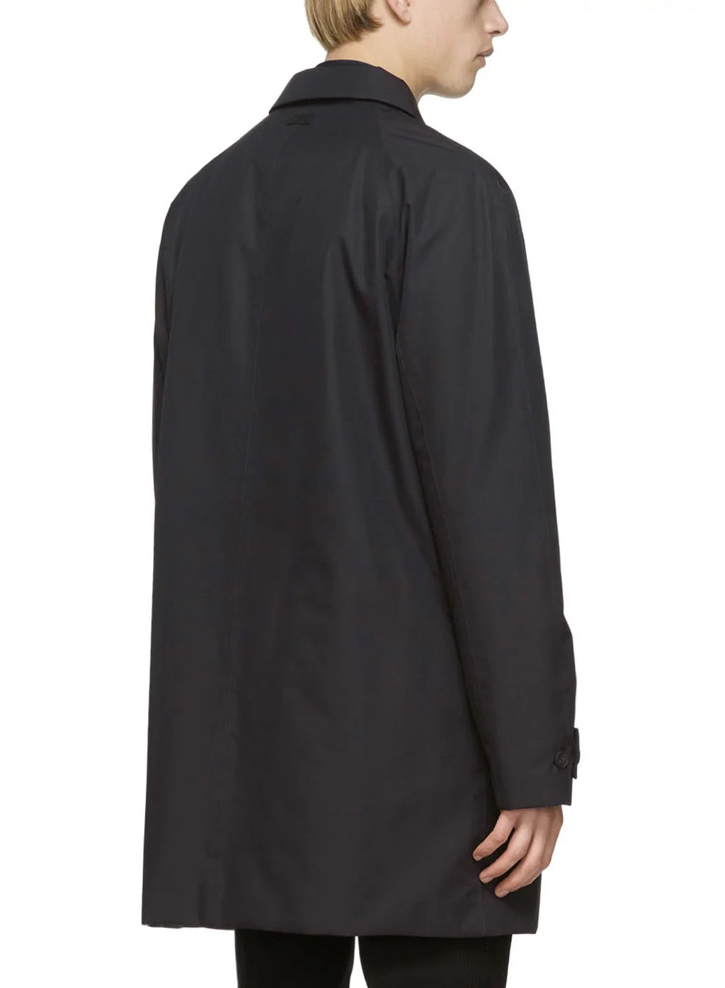 '- Coat Raincoat $940 Dark NWT Zegna Mac Z Navy Microtene Mens Large