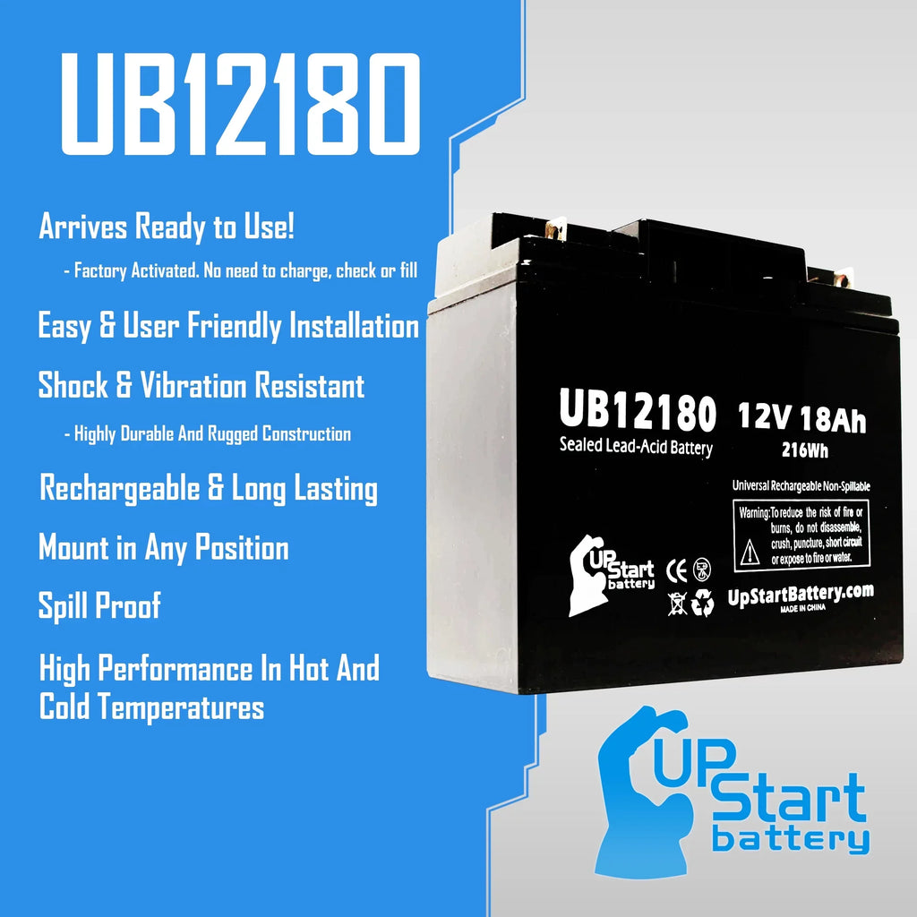 SLA) Acid Sealed Lead (12V, CFP12V18UPS T4 BATTERIES Terminal, - PICHER Replacement UB12180 Universal Battery Battery 18000mAh, AGM, Compatible 18Ah, EAGLE