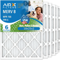 CLEAN 18x25x2 Made 700 5 MERV Electrostatic & 8 FILTERS WICKED AIRX Furnace Pack FPR Filter 6 HVAC to Air Air Conditioner Comparable Filters AC AIR. 18x25x2 Premium Pleated MPR USA by Filter
