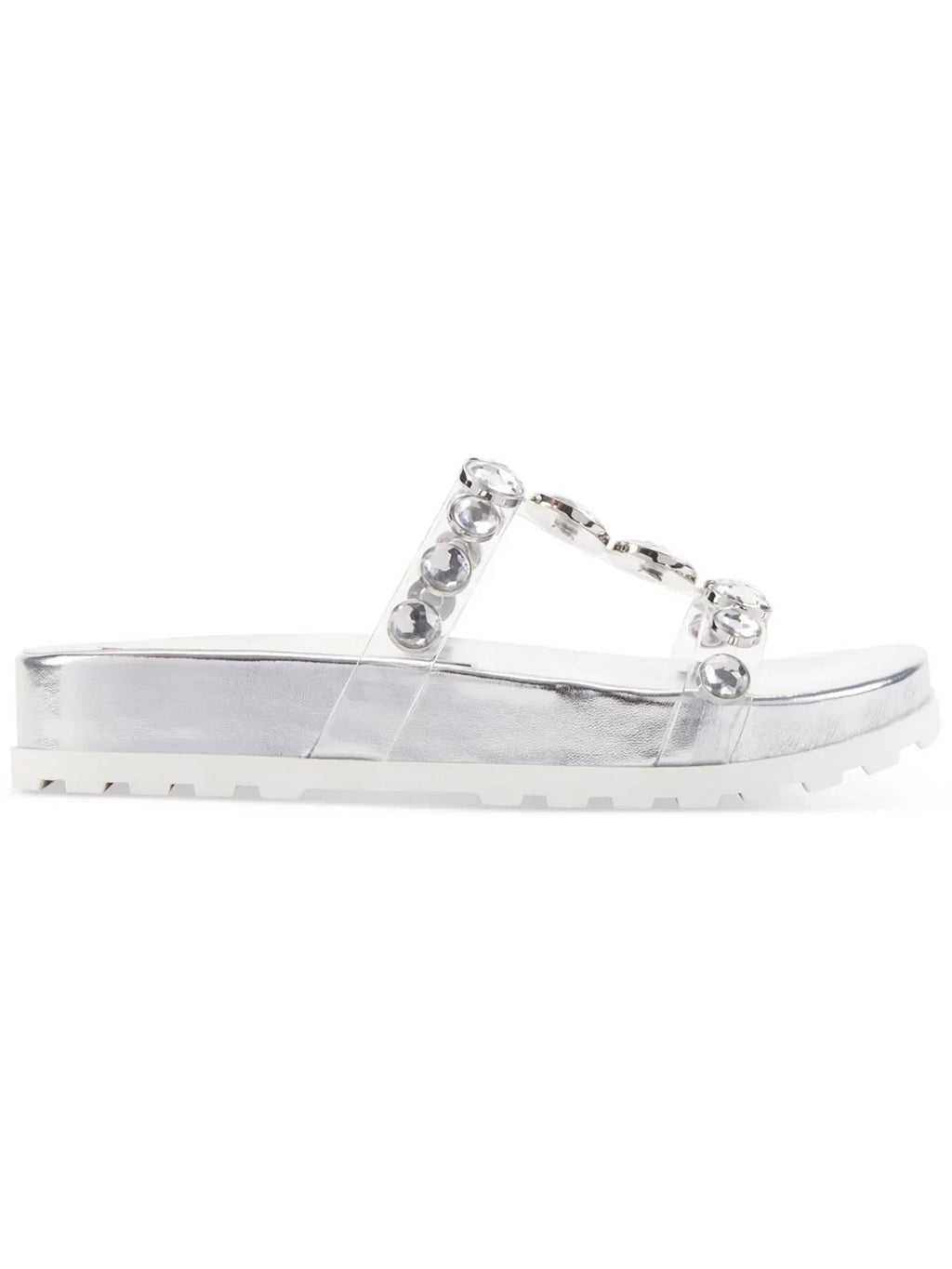 Leather On Sandals Lagerfeld Belinda Slip Paris Womens Karl Slide Faux