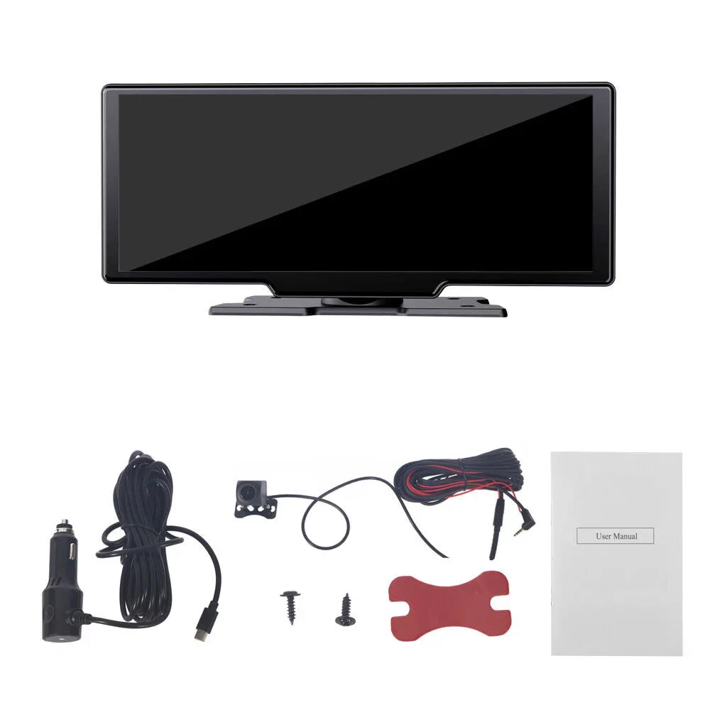 Lens Recording, KingFurt with Touch Dash Dual Camera Connectivity, 1080P Android Screen, T91 - 2K Enhanced WiFi Wireless Auto,