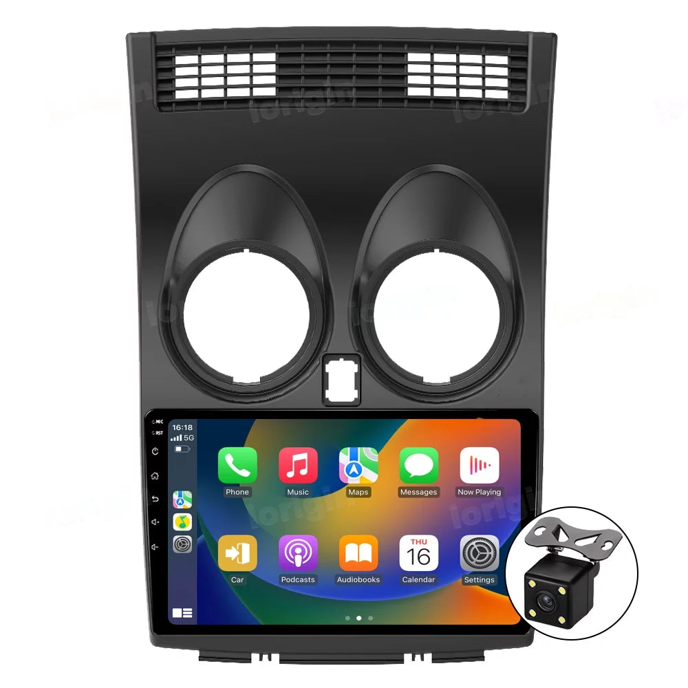 for GPS 9" Stereo Android Car Radio J10 Spare 1 2006-2013 CarPlay with 12 Camera Nissan 2+32G Qashqai