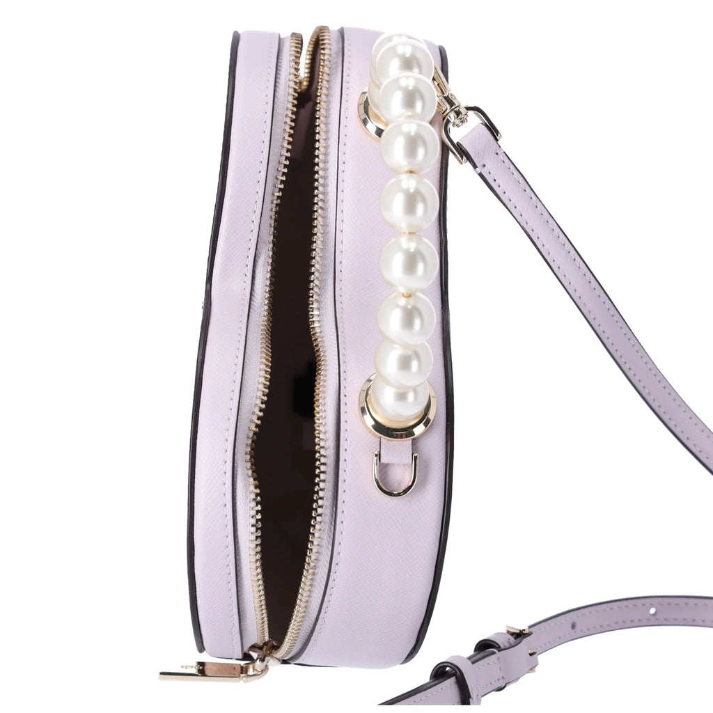 Crossbody Pearl Purse Moonlight Leather Spade Heart Kate Love Lilac Shack KF516