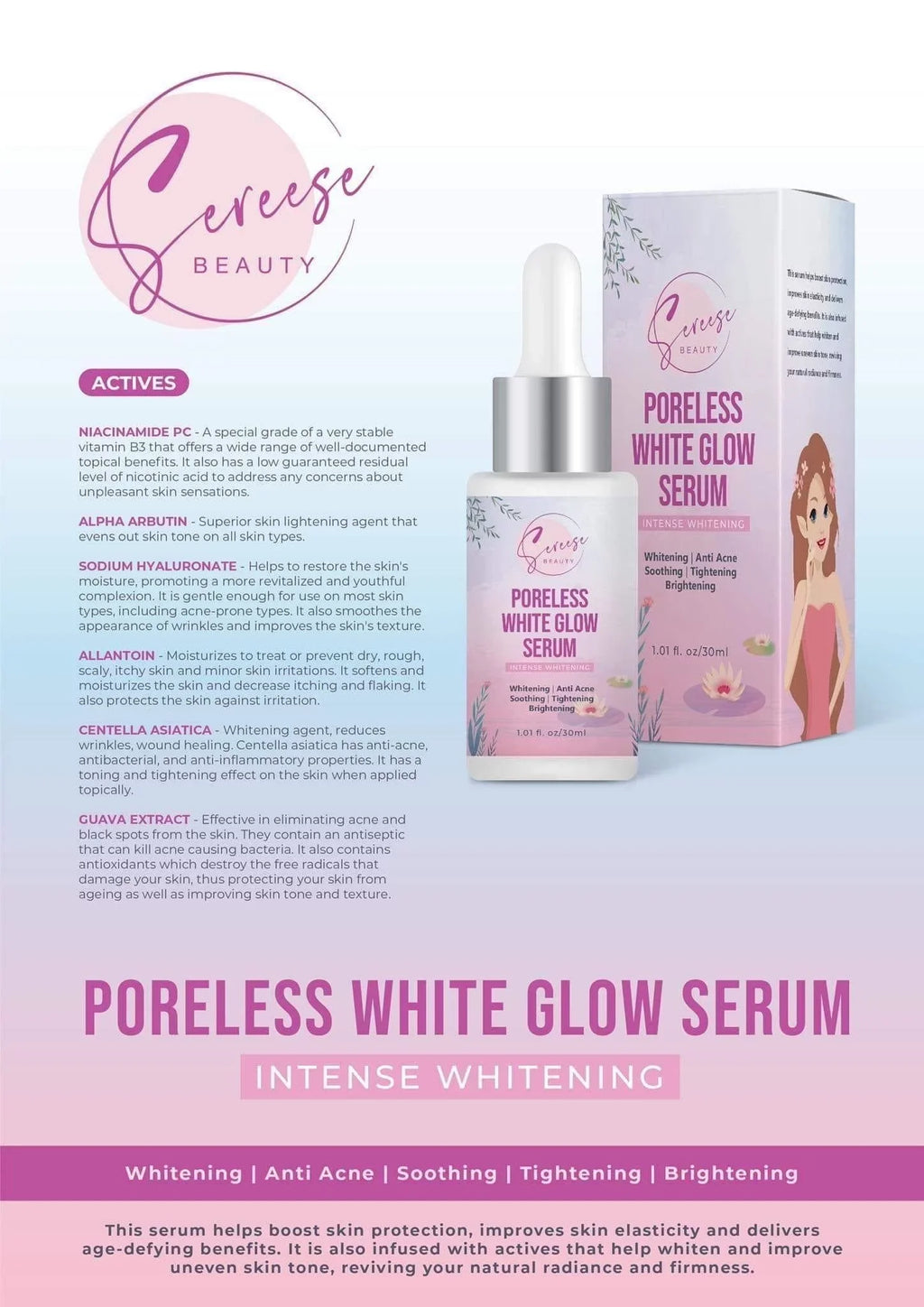 Sereese Milk Facial Sun & Serum, Complete Toner, Beauty Bundle: Milk Glaze Soap,