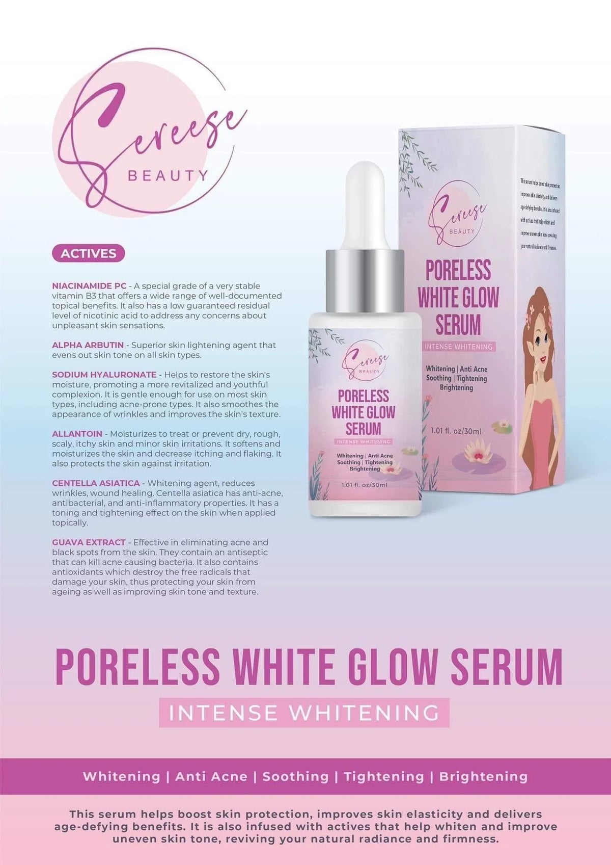 Sereese Milk Facial Sun & Serum, Complete Toner, Beauty Bundle: Milk Glaze Soap,