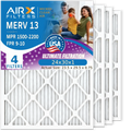 1500 Premium Air AC Pleated Filter Pack USA Conditioner 4 Filter MERV to Furnace AIR. Air WICKED 2200 9 by FILTERS HVAC Electrostatic 24x30x1 Made Filters 13 AIRX - & FPR 24x30x1 MPR Comparable CLEAN