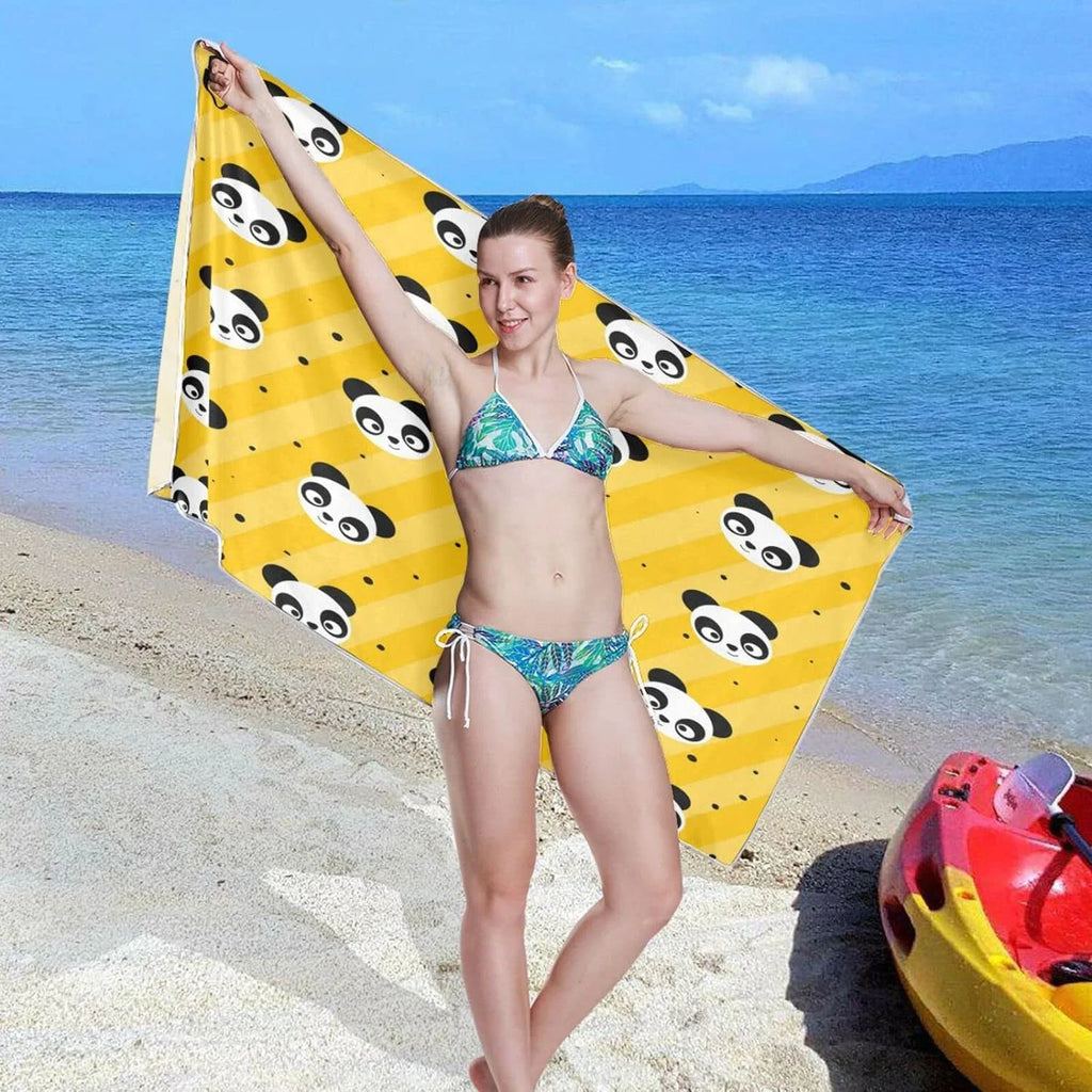 Bath Shower Yellow Swim Beach Thin Lightweight Yoga Quick Pool 31”X71” Dry Bestwell Free Blanket, Panda Towel, Multipurpose Towel Oversized Towel Sand Towel Polka Microfiber Dot
