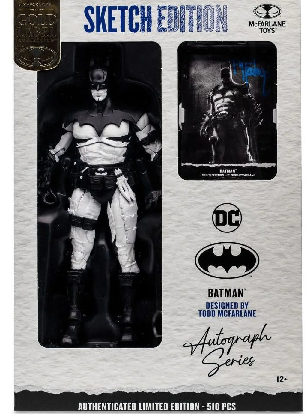 Edition DC 7" Batman Figure Multiverse EE Label Gold Exclusive Sketch Action