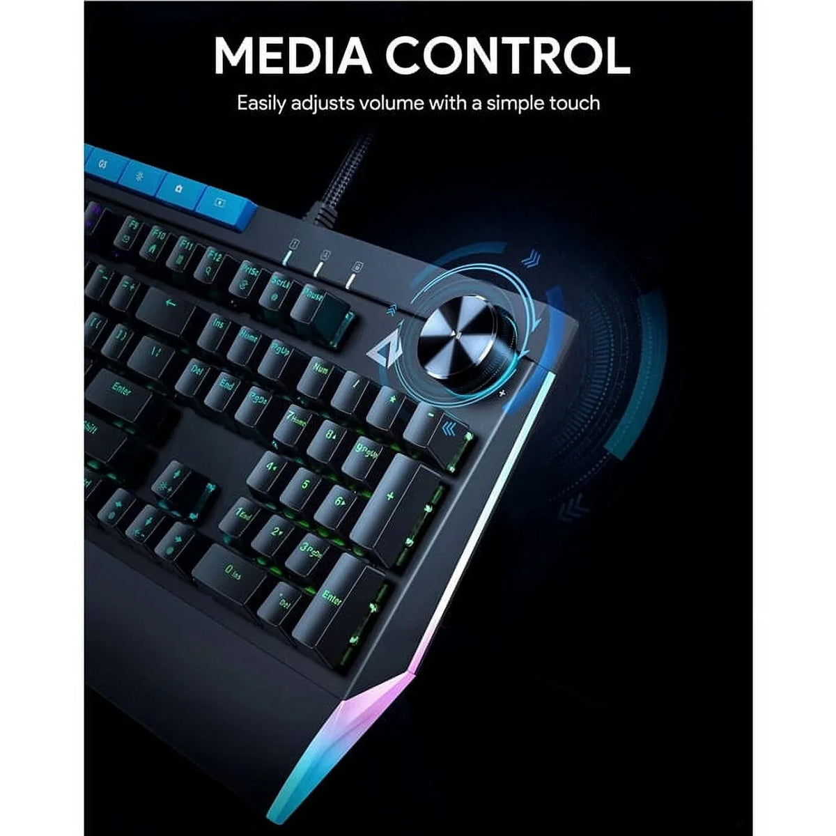 Volume KMG17 Blue 104key Switches Control Keyboard Mechanical Button with AUKEY