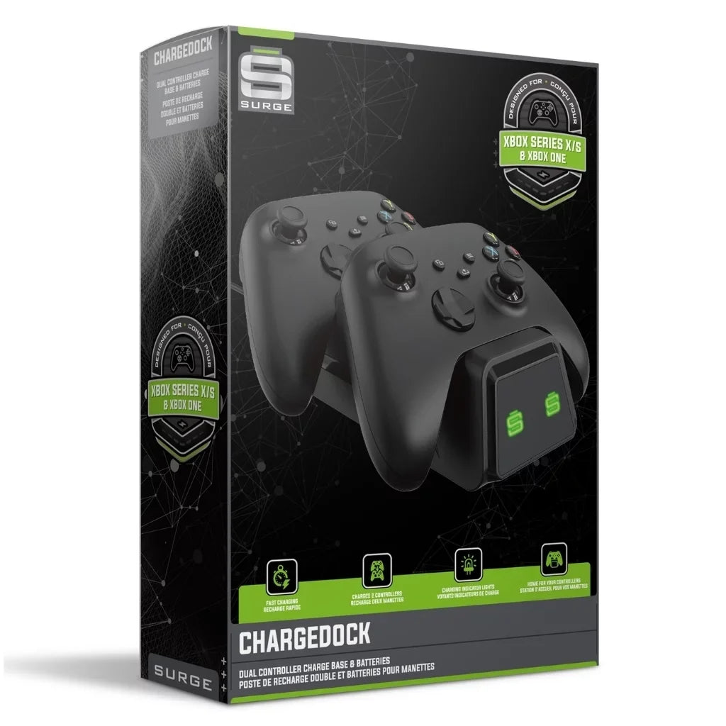 Bundle Carbon 512GB Base Controller and Microfiber Charge with Surge Microsoft Battery/Charge Black Powerpack - Cloth Dual CHARGEDOCK with Console Series - Cleaning Digital Xbox S Wireless Extra Cable
