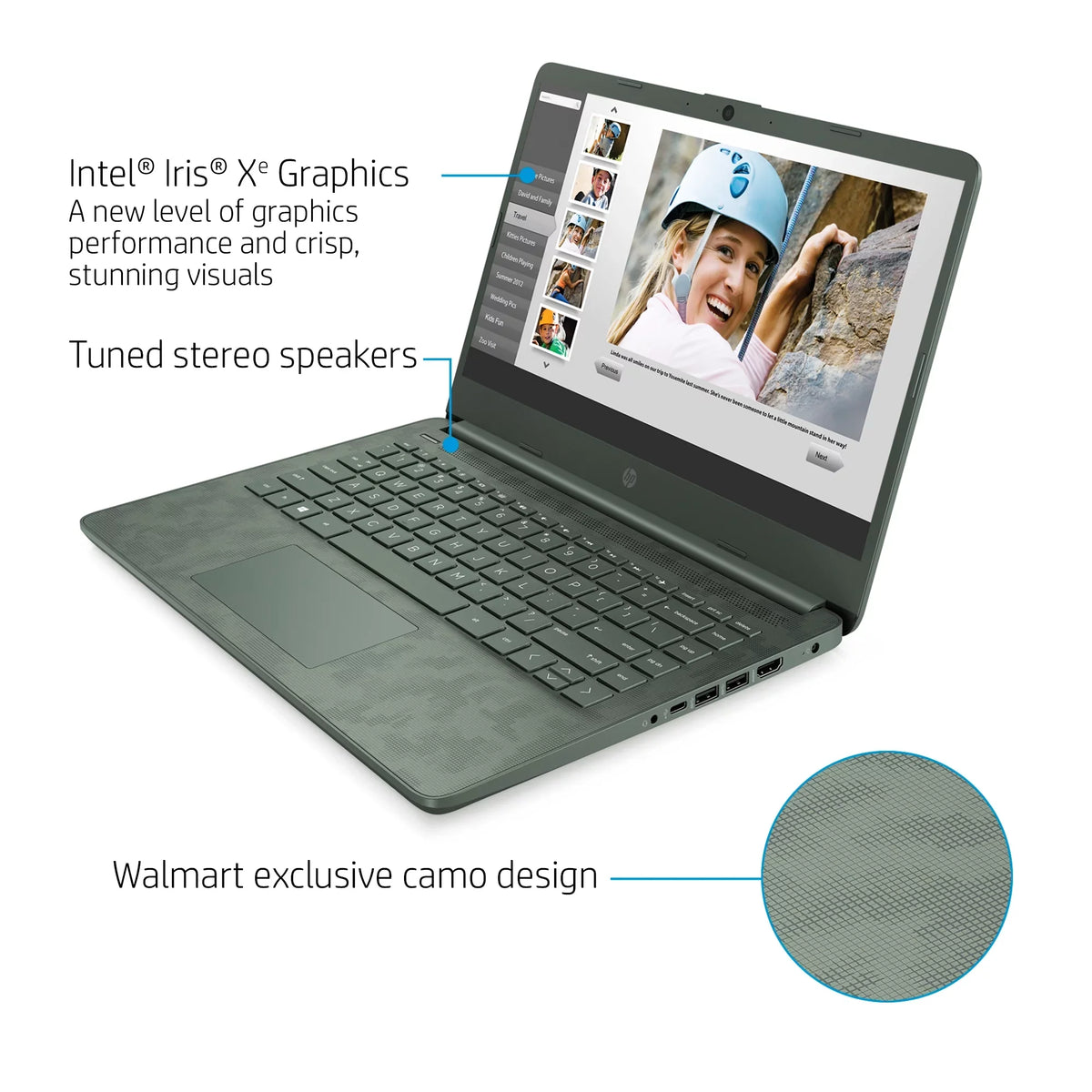 8GB SSD, Camo, HP Intel 10, i5-1135G7, 14-dq2088wm Windows Digi 14" 256GB Core RAM,