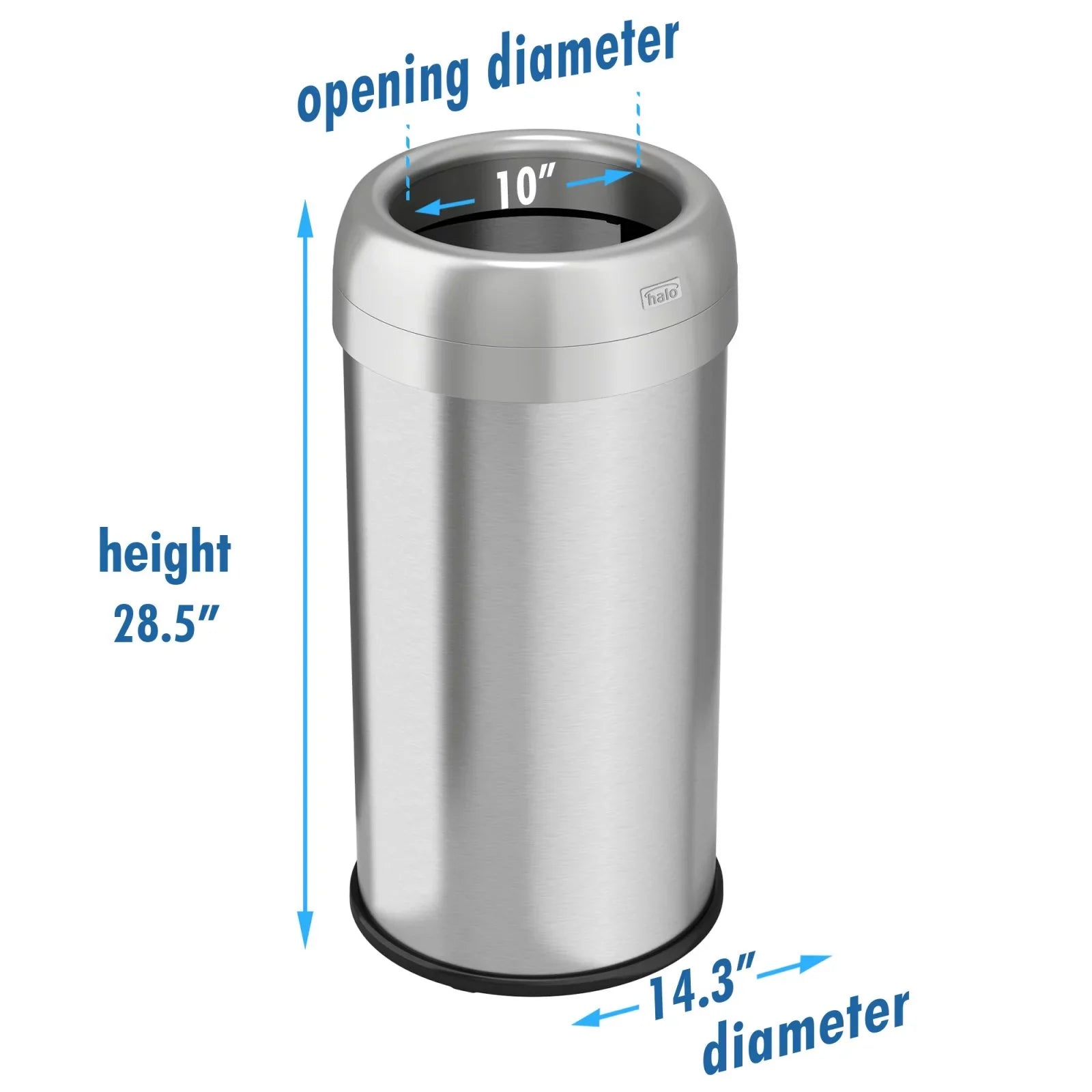 Stainless halo Can Dual Gallon Trash 16 Steel Deodorizer