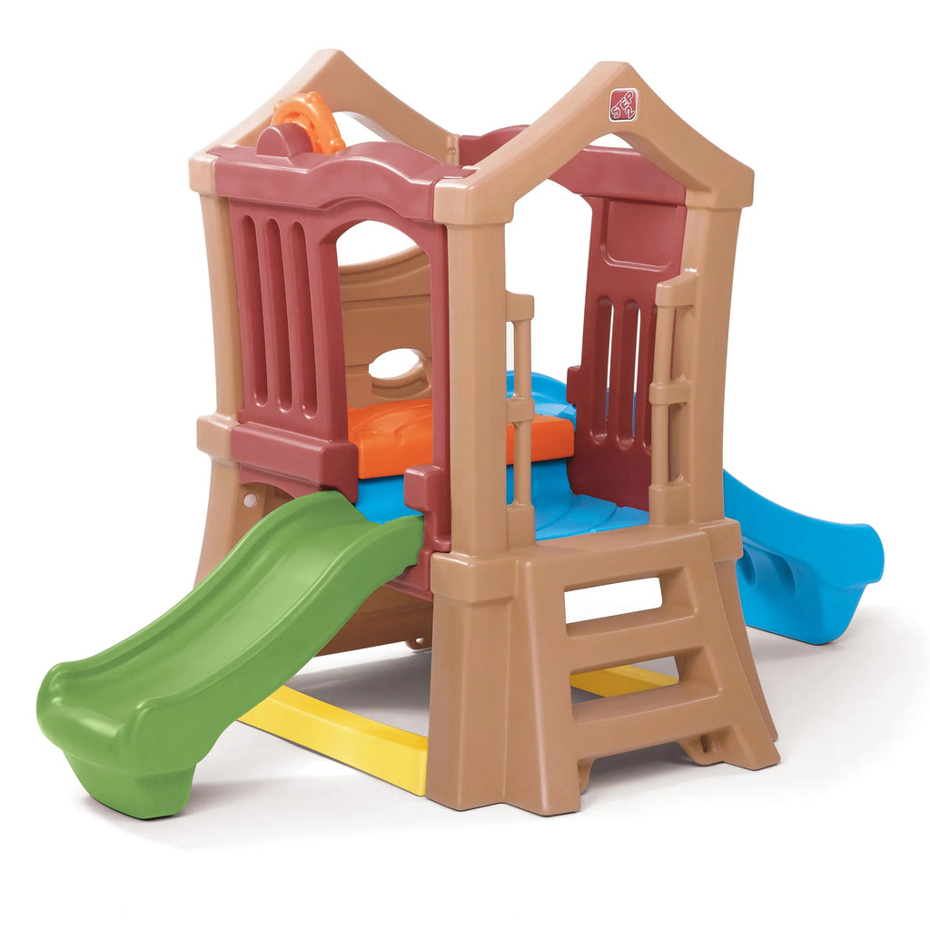 Toddlers Play Double Slide Climber, Up Step2