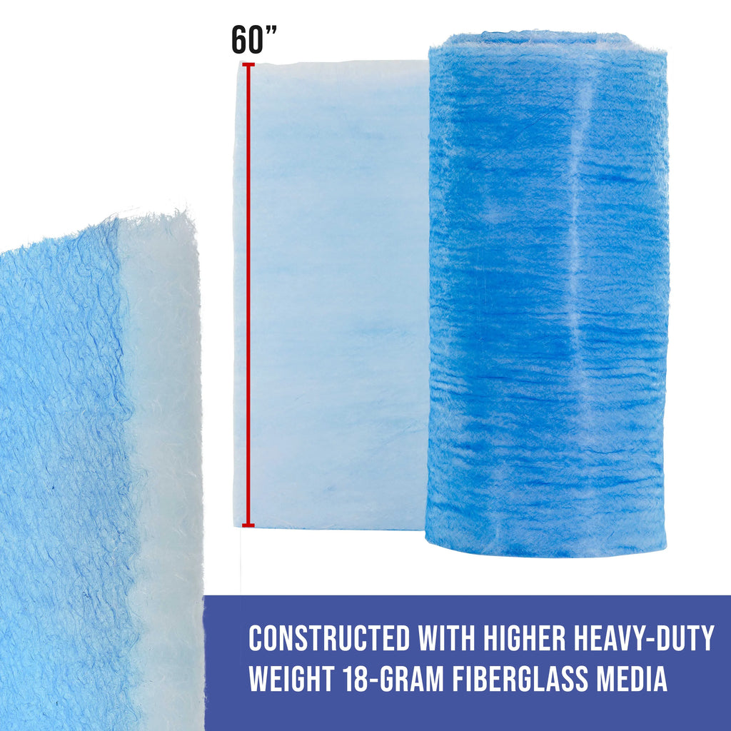 Arrestor Particles Fiberglass Booth - Heavy-Duty x Master 18 200' - Refinish 60" Captures Spray Filter Paint Gram Roll, in Overspray Autobody Traps Paint Auto Exhaust Paint Booths Premium Elite