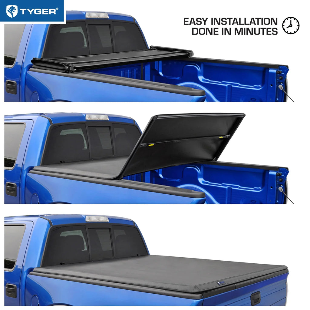 TG-BC3N1029 Equator (73") Frontier; Cover Tonneau 2005-2021 Soft | Tyger | 2009-2012 Bed 6' Compatible Bed with Suzuki Tri-fold Truck T3 Auto Nissan