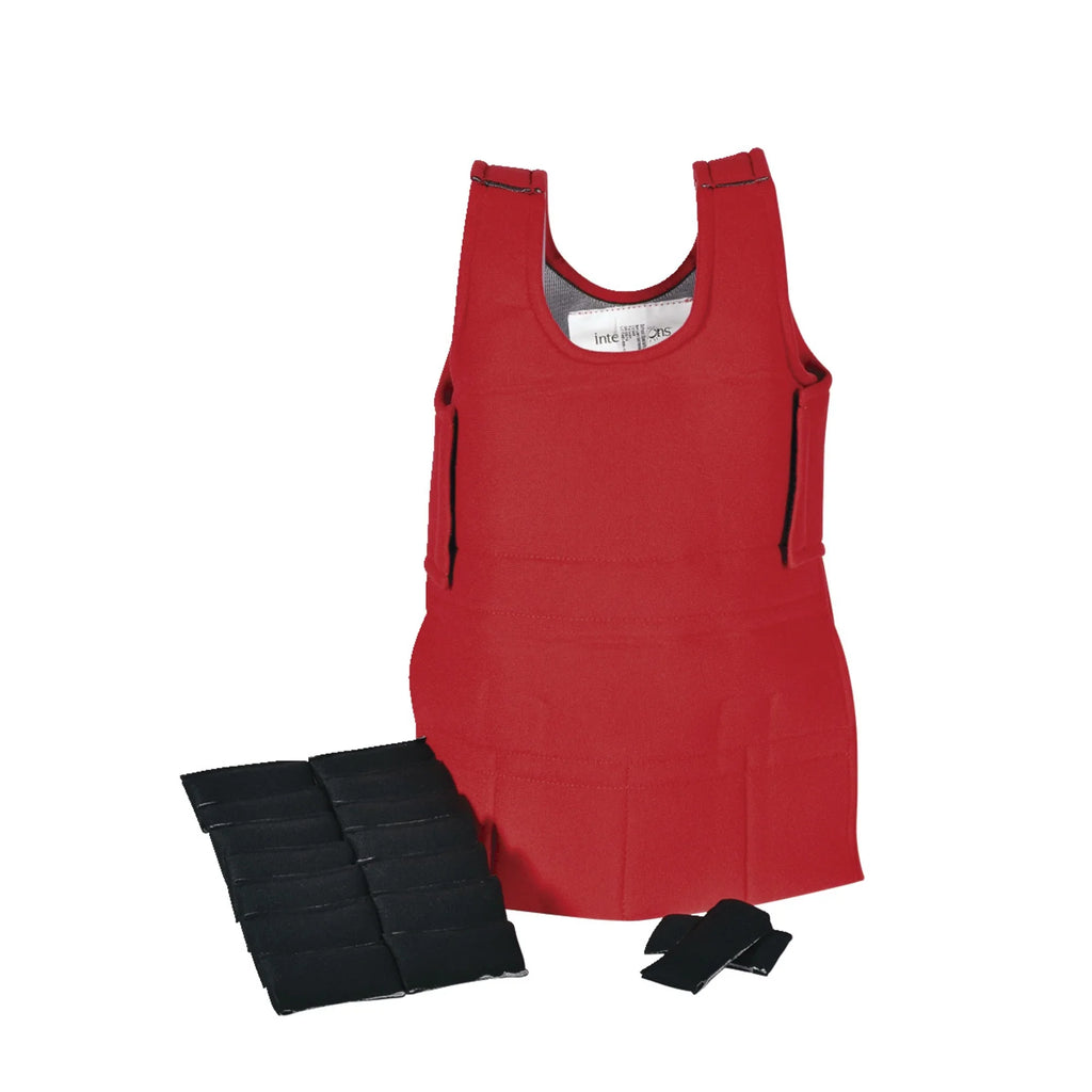 Weighted Pounds Red, Abilitations Vest, 2 X-Small,