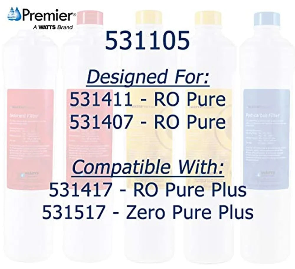 RO Watts Premier 1-Pack(5 Annual WP531105 Filters) Kit, Pure Filter