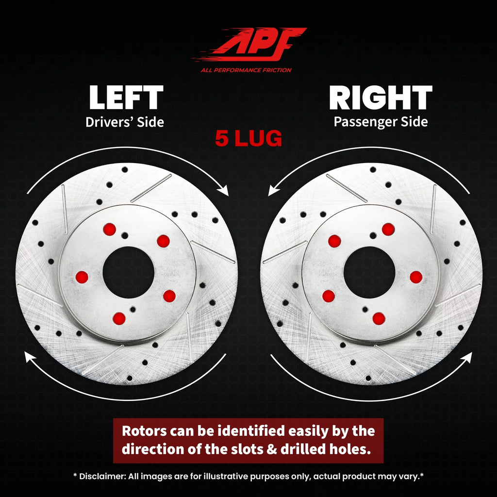 Rear 1998-2002 For Drill/Slot Ranger Brake Zinc Rotors