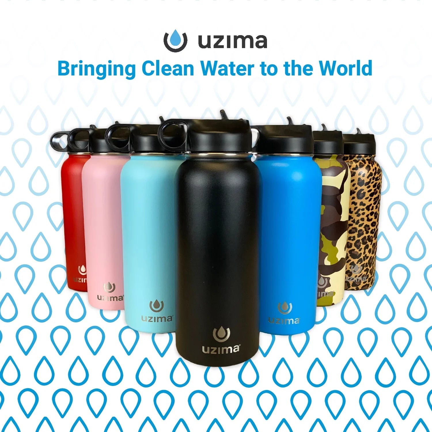 on Z-Source Purification Backpacking, Steel Exterior Uzima Camping, Bottle Capacity liquid .(Red) the and 32oz Hiking, Filtered with Go. Travel. for liquid Stainless Large - Double-Walled