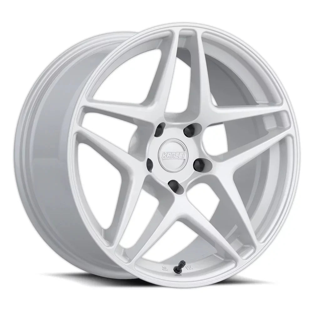 (22mm) K15W 5x100 Astro Wheel Kansei Gloss 18x9 White