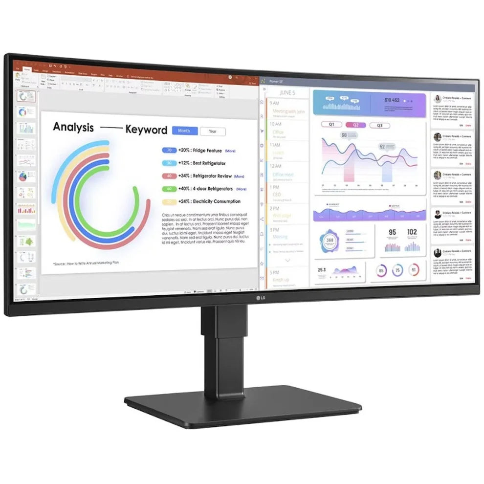 sRGB 3440 LED 1440 Monitor, x Black, HDR10, 34BQ77QB-B 34\" Ultrawide Textured Curved LG