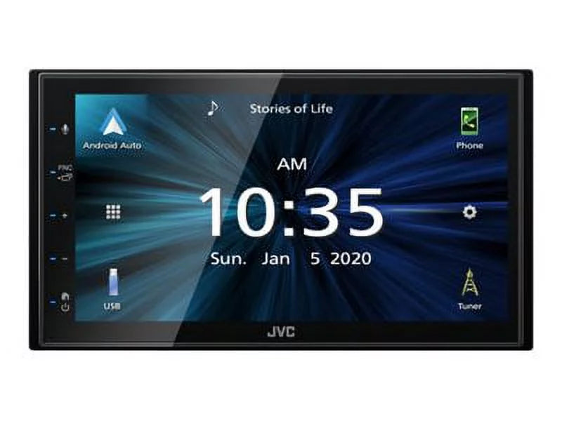 CarPlay, KW-M56BT and Double All-Digital DIN Premium SiriusXM Multimedia Receiver In-Dash Restored (Refurbished) 6.8" with Ready Auto, Android Bluetooth, Mobile JVC