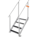 in. 30-38 4 Dock Adjustable Load 500 Vevor Capacity lbs Stairs Dock Step Ladder Height,