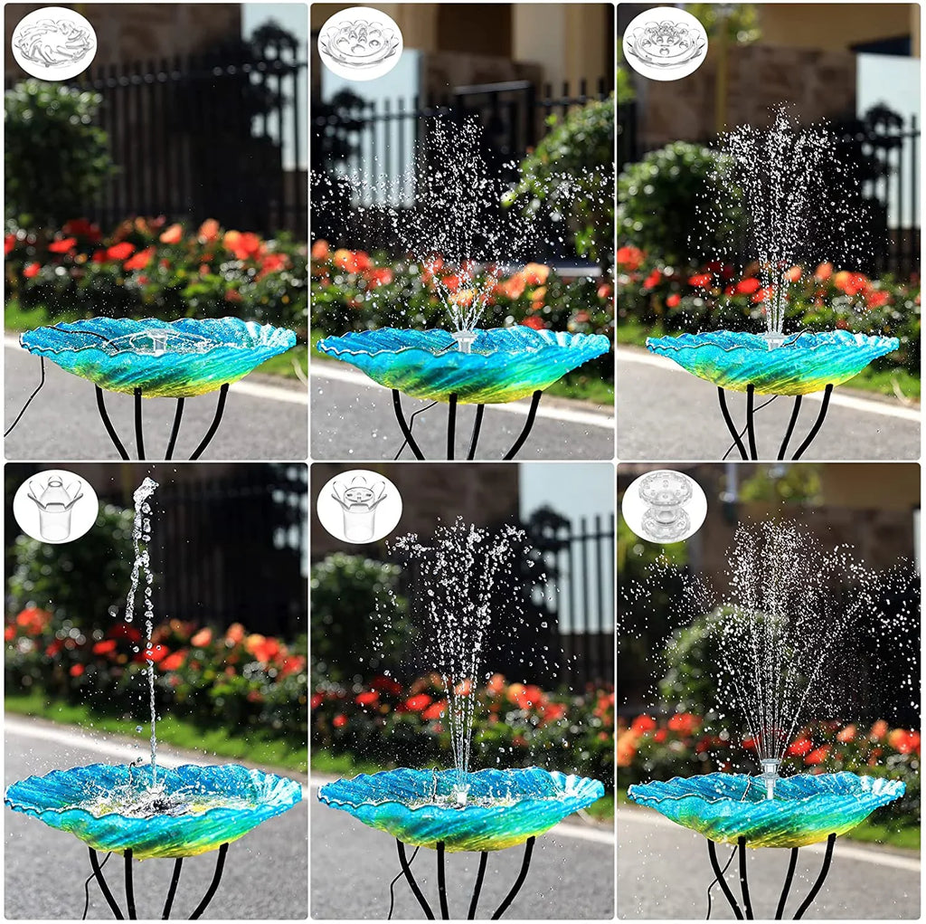 DIY liquid exterior Solar Nozzles, Powered Bird Fountain Pump 3.5W Multiple Solar Bath for Tank Ponds, Solar Garden, Fish Fountain with and for Feature Fountain liquid Aquarium
