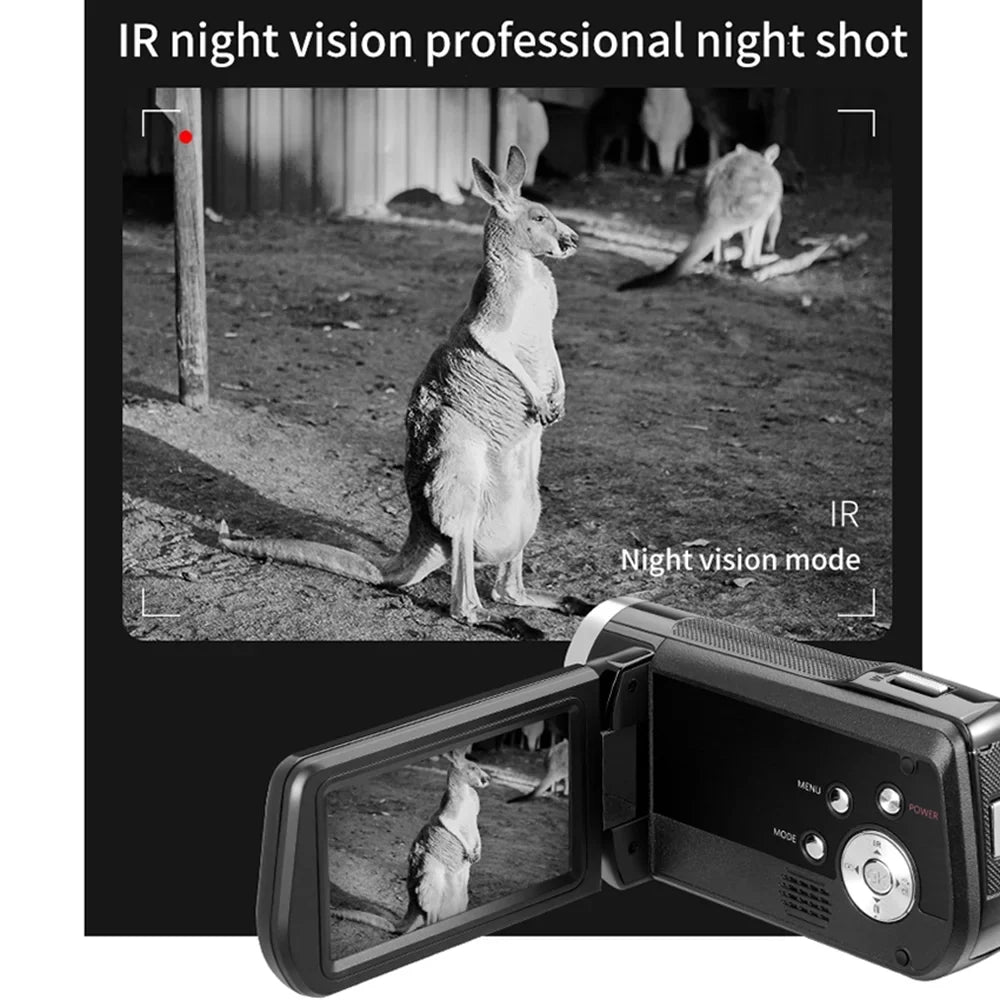 with Video Camcorder Touchscreen IPS IR Night ORDRO AC2 Digital Filmmaking Vlogging 30X Vision 48MP Camera 4K for Zoom