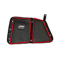 Door Storage Bag PRP Knee Carbon with Rear E41-214 Fiber Red Pad, Seats Side
