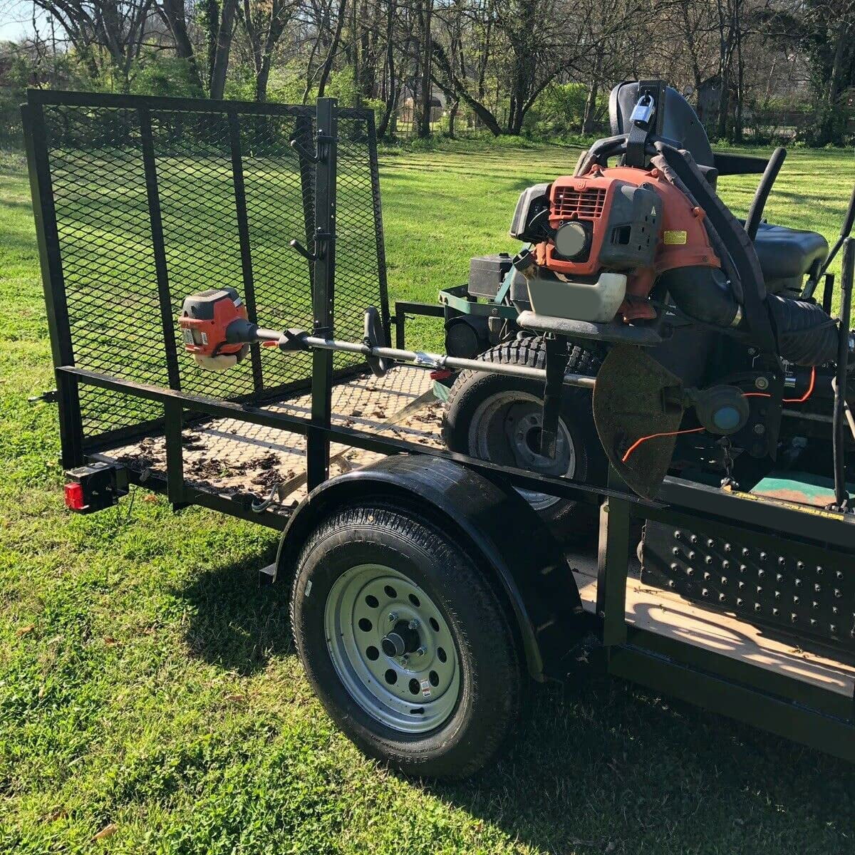 Trimmer Line for Trailer Weed 3 Place Weeder Edge Open Rack Landscape Kojem Lockable Holder Eater