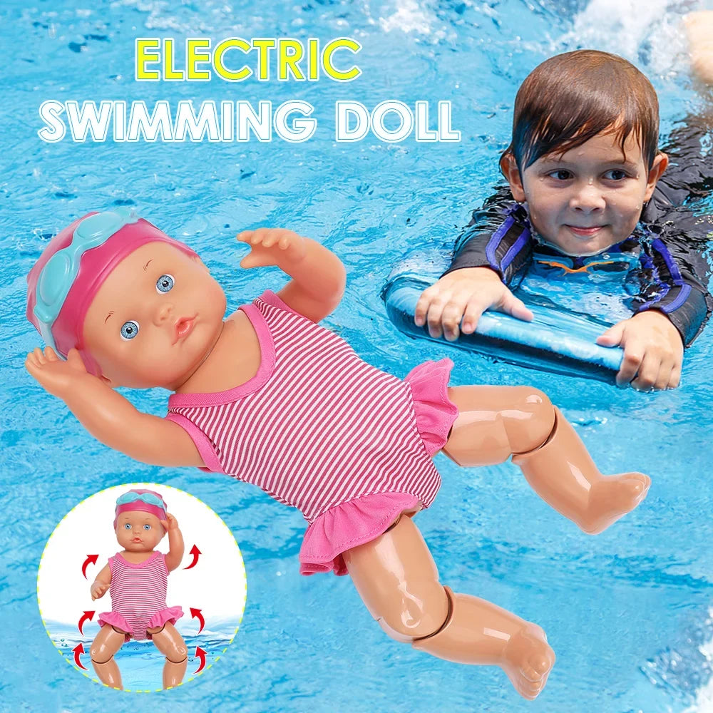 Swimming for Bathtub Electric Pool Toys Kids, Waterproof Sulobom Child, Toys, Pool Doll Bath,