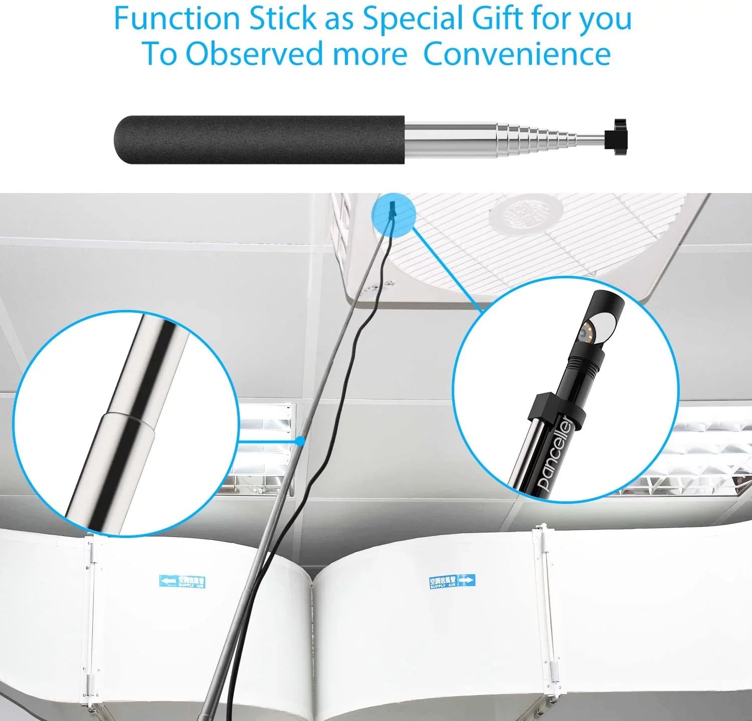 FT) iPhone Cable Metes,16.5 with Wireless HD Rigid Inspection PC 1200P for 8 Borescope Table Camera Endoscope Camera Android Light (5 Smartphone Pancellent Ipad Snake WiFi LED