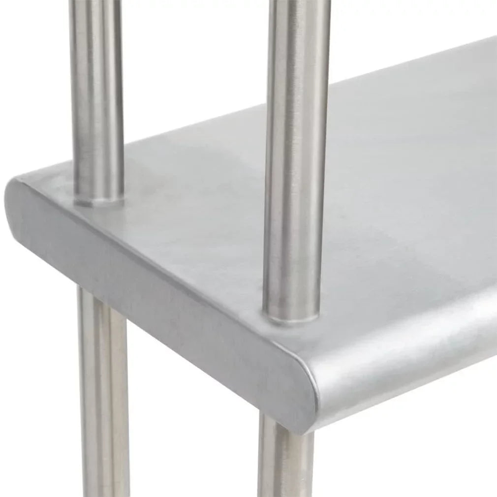 | Double Combo Table 12" | Shelving x Overshelf Table With Prep Metal Wide Kitchen Tier 30" Shelves 14" & Steel Two Work Stainless