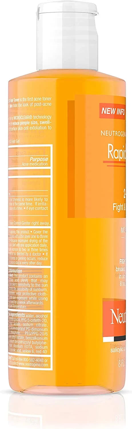 (Pack Clear Neutrogena Fight & 2-in-1 8 Fade Toner of Rapid 2) oz