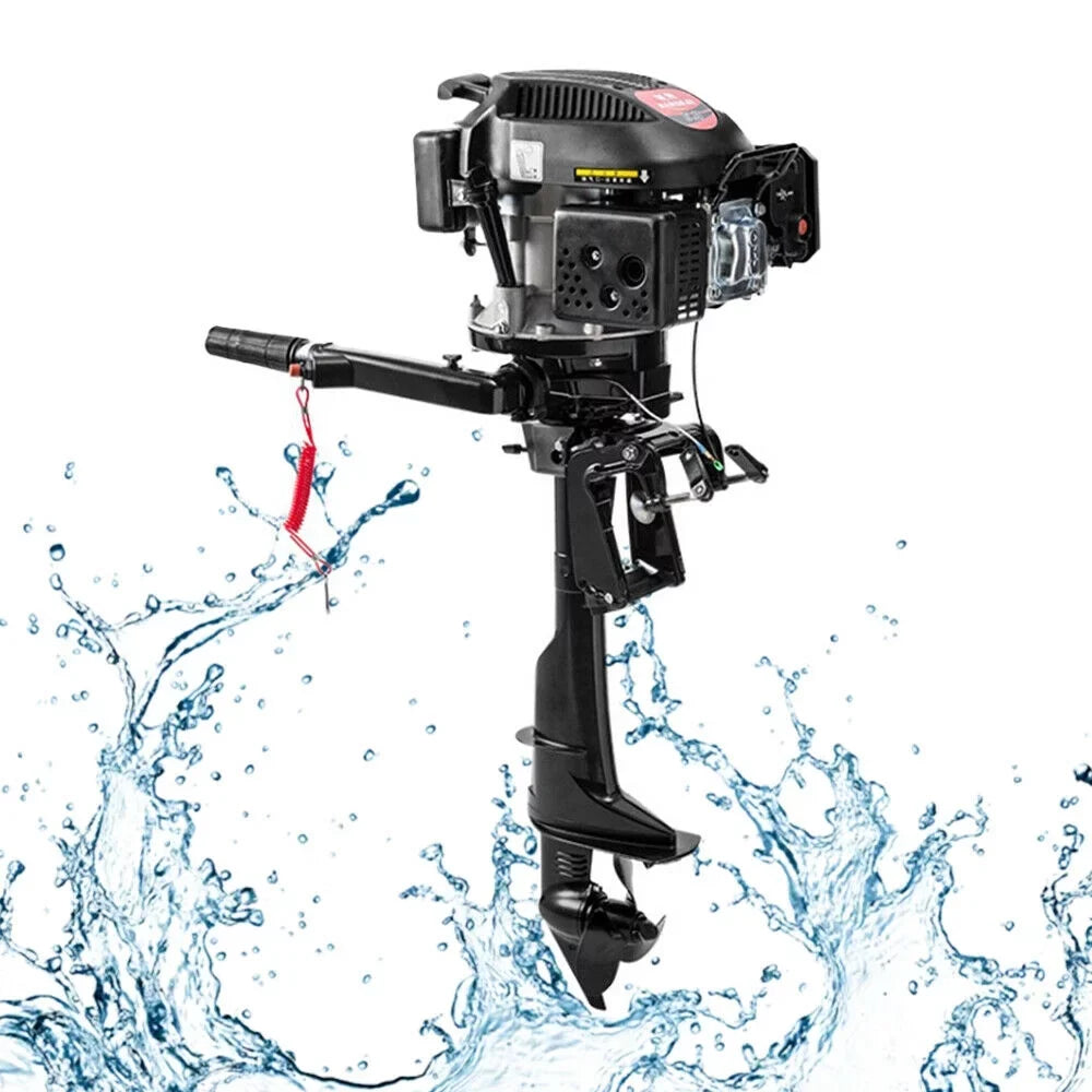 Boat Motor 6HP Outboard Boat Cooling Engine Air System Miumaeov Motor Stroke Fishing 4