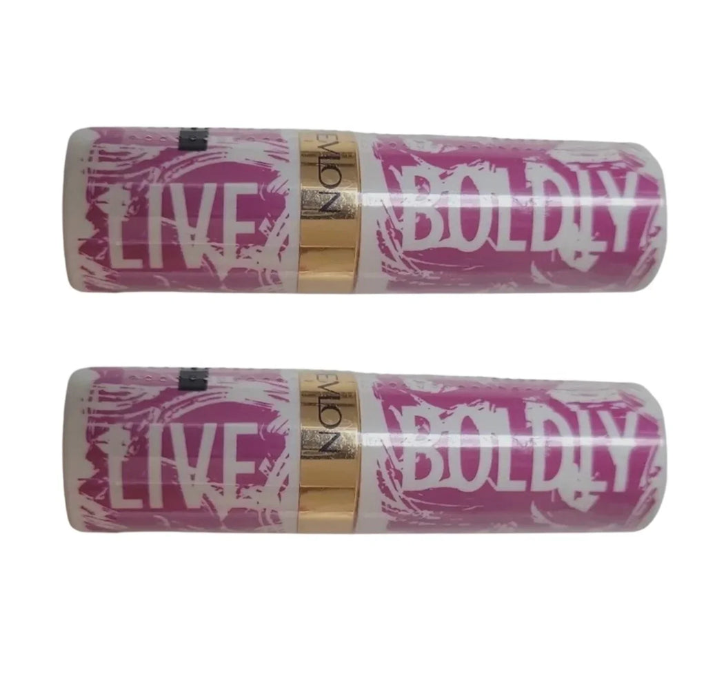 Revlon Live of Lustrous Lipstick, Black Super 061 Cherry Boldly Pack 2