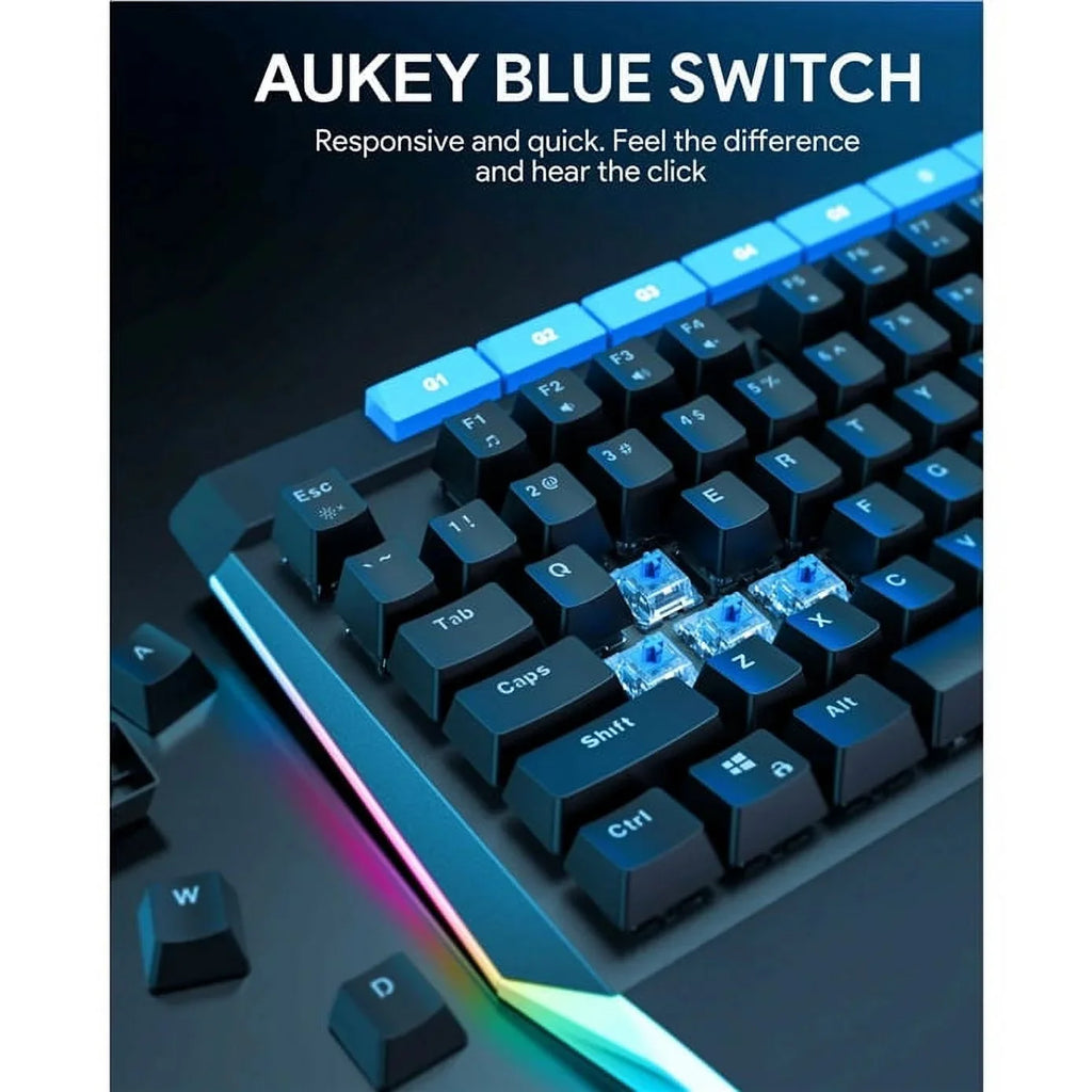 Volume KMG17 Blue 104key Switches Control Keyboard Mechanical Button with AUKEY
