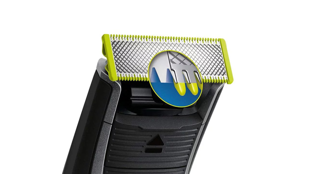 QP6510 Norelco Electric + Black OneBlade pieces Trimmer 3