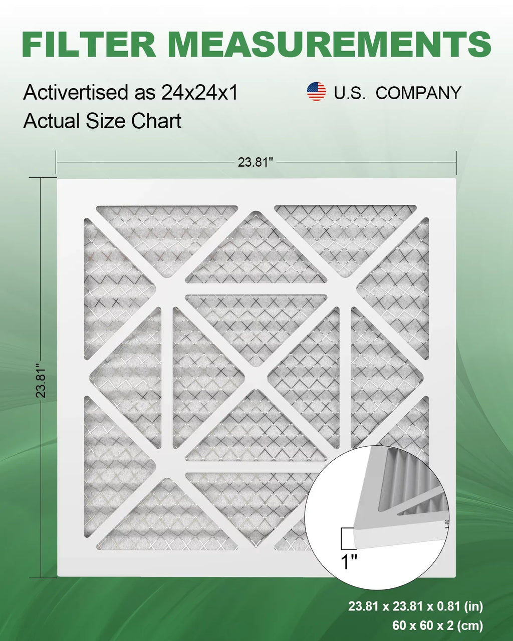 Filters 24x24x1 8 Home Furnace TRIGHTFILTERS Pleated HVAC AC 6 Filter MERV Air Pack