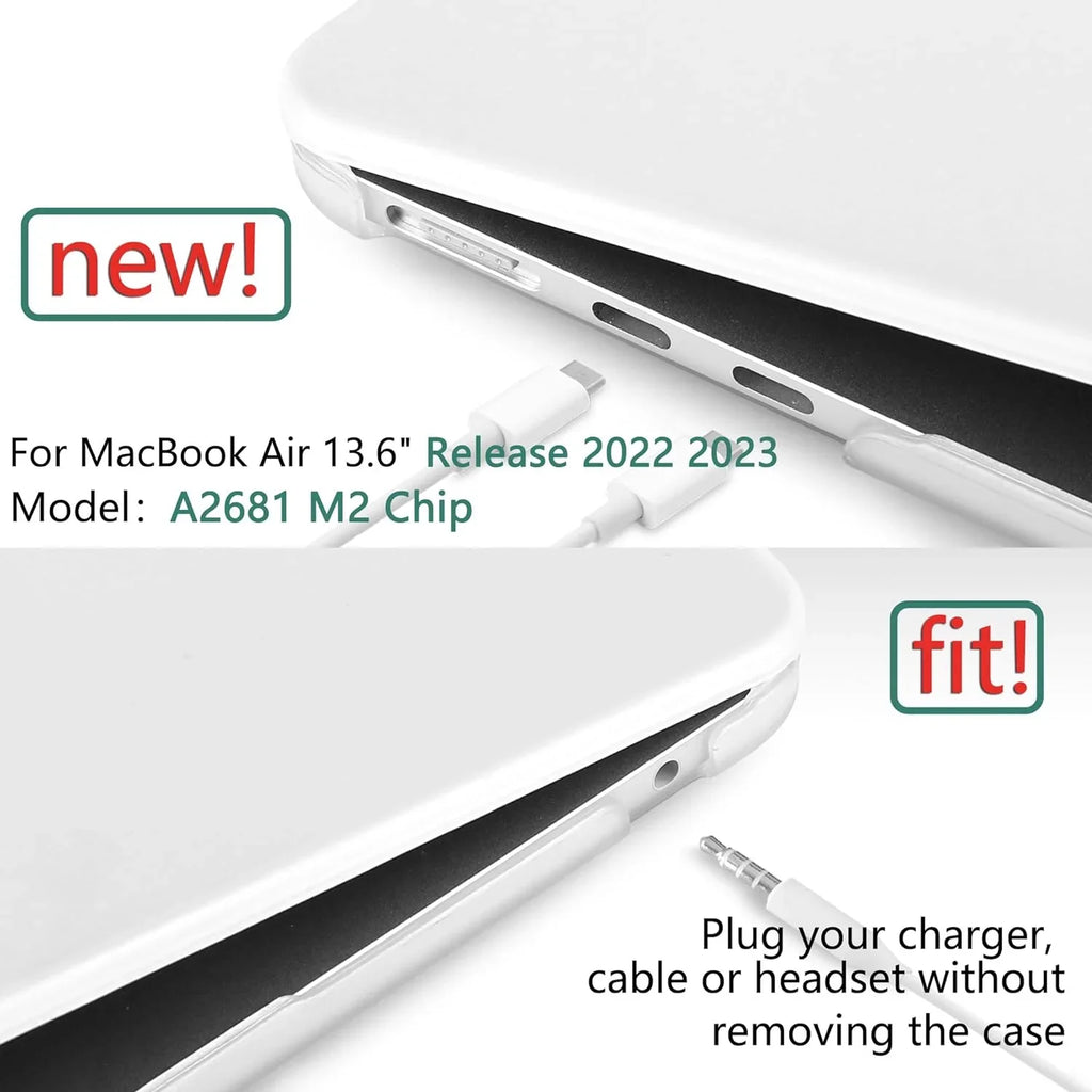inch Case MacBook 2023 with 2022 Keyboard Shell Cover 13.6 Case M2 Hard Air with DONGKE A2681, & Compatible