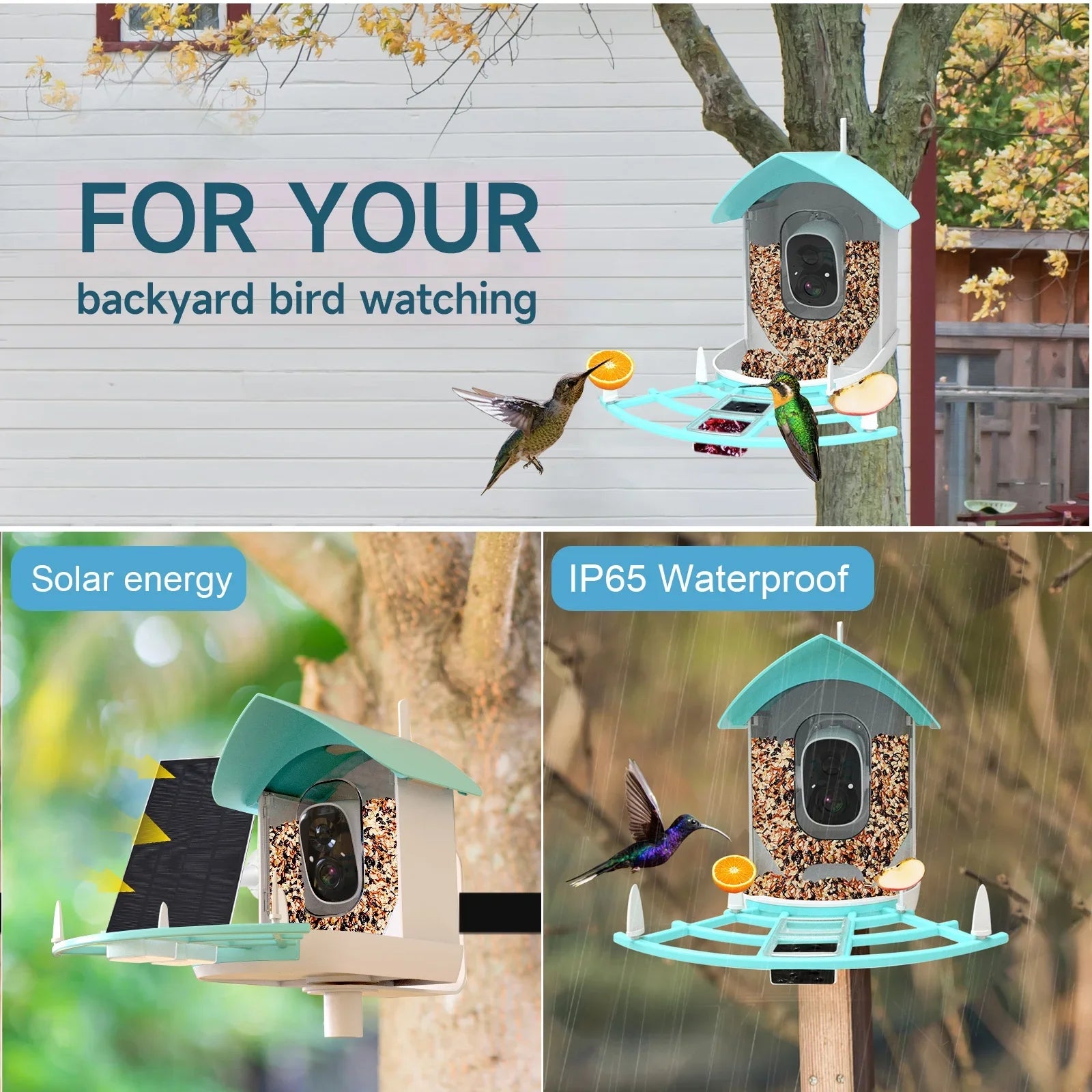 With Vico Ai Squirrel Solar Ai Feeder Deterrent Camera Surveillance CameraVideo Wifi Powered Camera Camera With Feeder AppAi Pir Andoer Wireless camera,Feeder Smart 1080p Species Camera