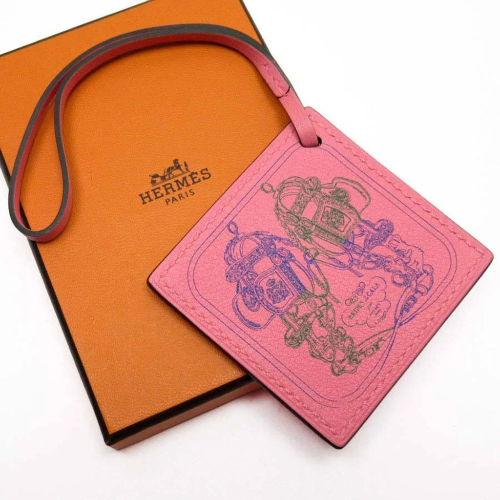 (Like New) Carenano HERMES Vaud Roseete Charm Swift Hermes Pre-Owned