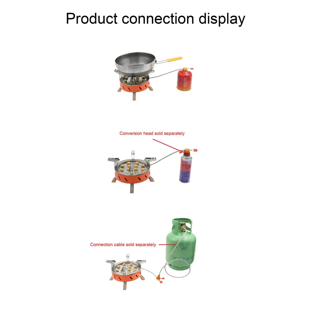 Stove, Ignition, 12 Piezo Adjustable Core Camping Zyzy Valve Windproof Backpacking with Stove