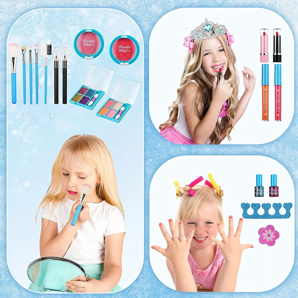 Washable 9 Years Girl Makeup 3 Play Girls Birthday Real Princess Makeup Old Kids, Kids 7 for Toys for Girl, Makeup Kit 10 Kit Cosmetic 4 with Girls, 5 Makeup Set 6 for for 8 Children 11 12 Case
