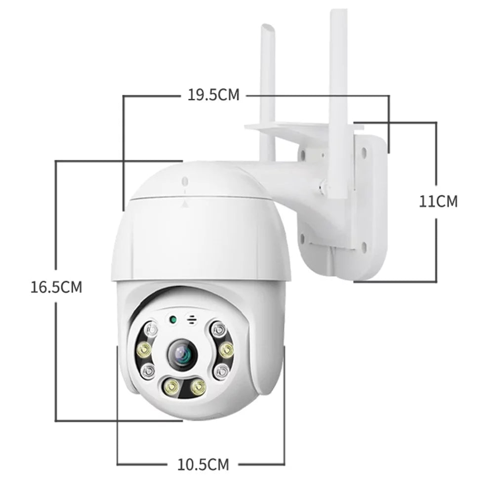 Wireless Alarm, Smart System Remote Waterproof Control Camera Communication, Vision, Rotation, 355° - with WiFi Motion Two-Way Light APP Night Detection, & & Sound Office Home for 1080P Security
