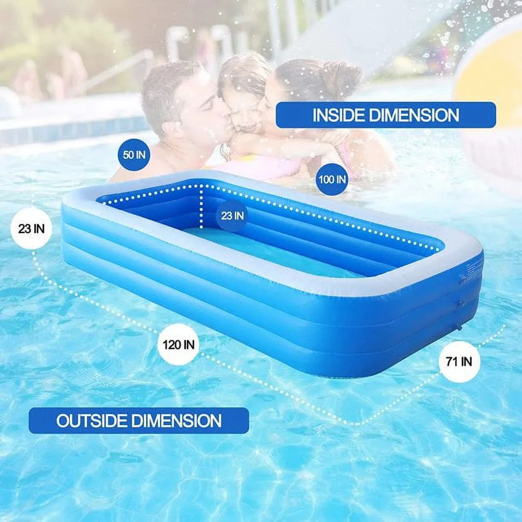 Inflatable Swimming Above SUGIFT and 120" x for x 22" Pools 72" Pool Ground Kids Adults