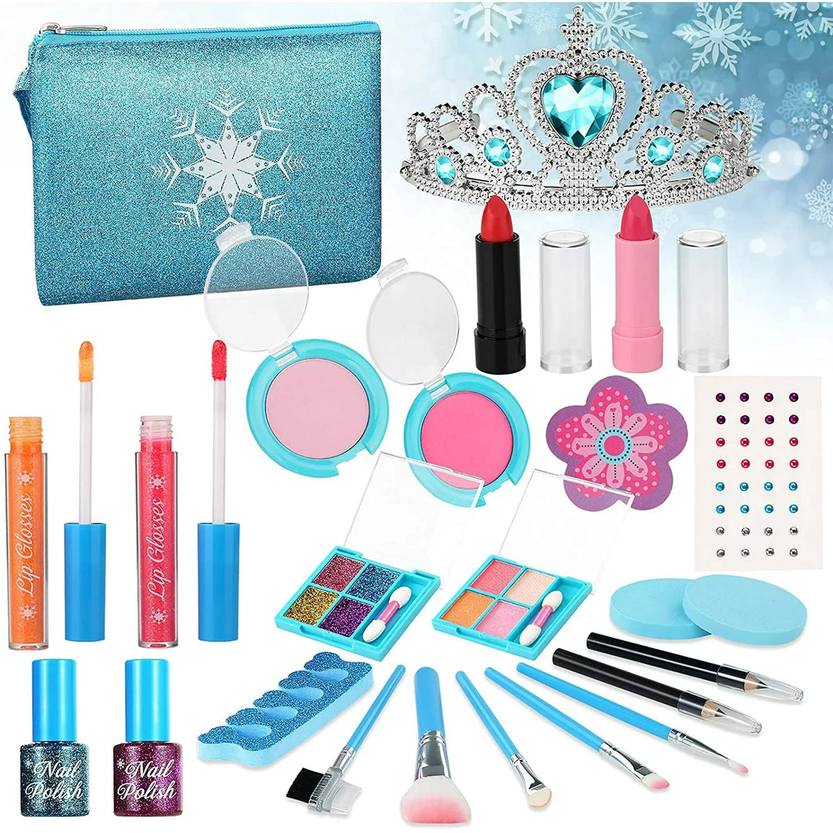 Washable 9 Years Girl Makeup 3 Play Girls Birthday Real Princess Makeup Old Kids, Kids 7 for Toys for Girl, Makeup Kit 10 Kit Cosmetic 4 with Girls, 5 Makeup Set 6 for for 8 Children 11 12 Case