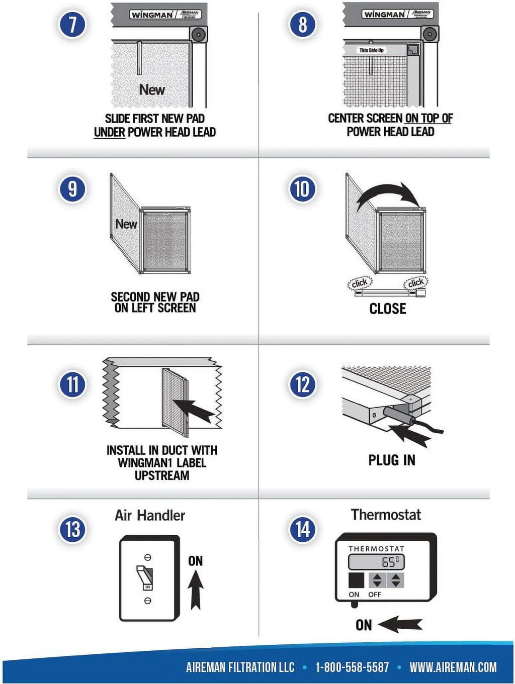 Filter - Air 14x25x1 - Wingman1 4 Changes Supply AC Furnace Year Electronic Replacement Pads
